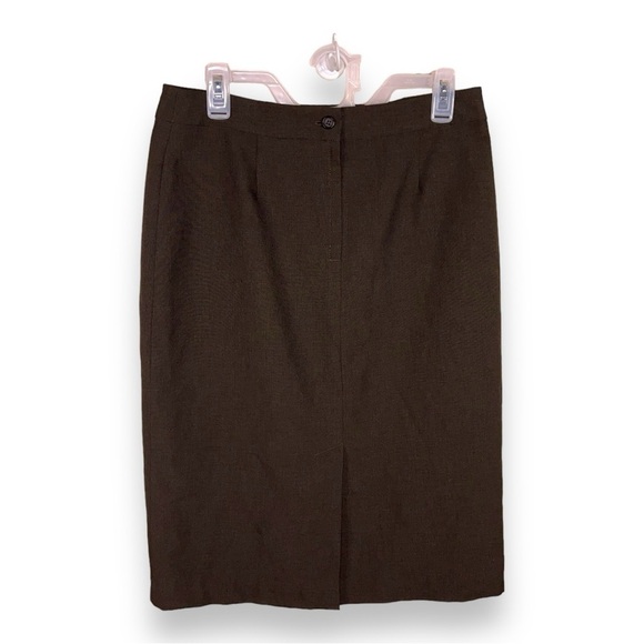 SIZE 6 CINTAS PENCIL SKIRT GREY BEIGE ZIP CLOSURE RETRO ROCKABILLY CLASSIC - Picture 1 of 11
